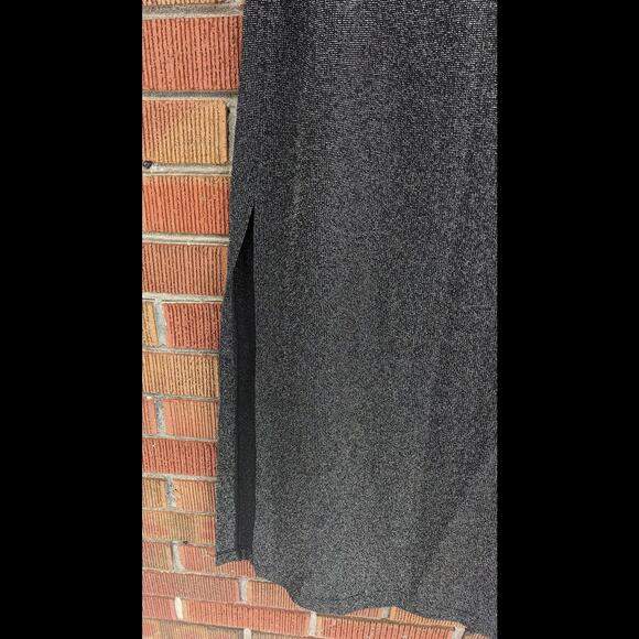 Size 10 Vintage Black and Silver Sparkly Long Skirt, Made in Canada, 1980-90s - Picture 3 of 5